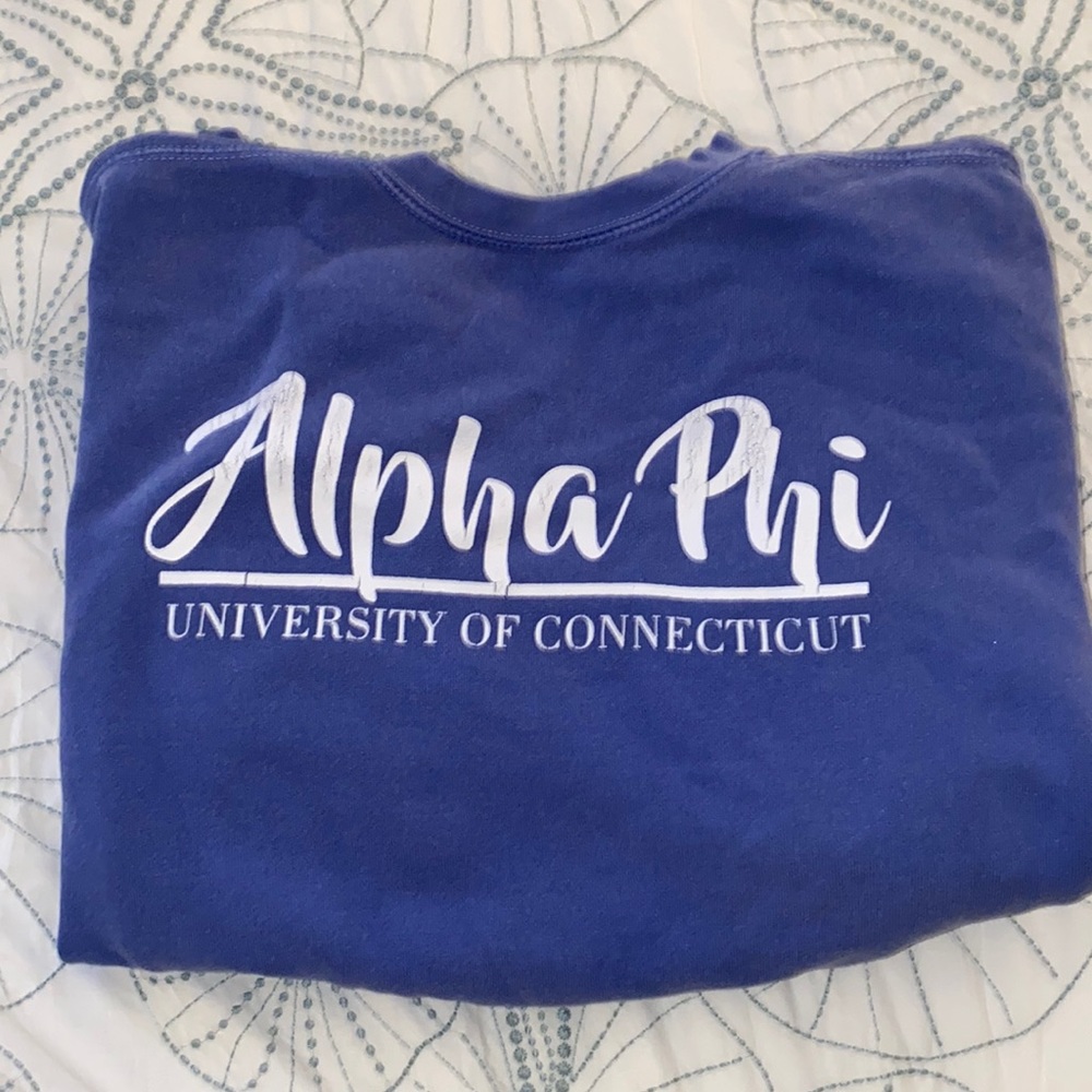 Alpha Phi UCONN Comfort Colors Crew Neck